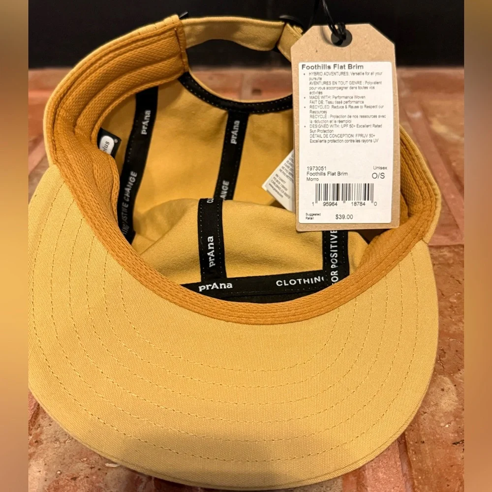 NWT Prana Foothills Flat Brim hat‎ Morro with UPF 50+